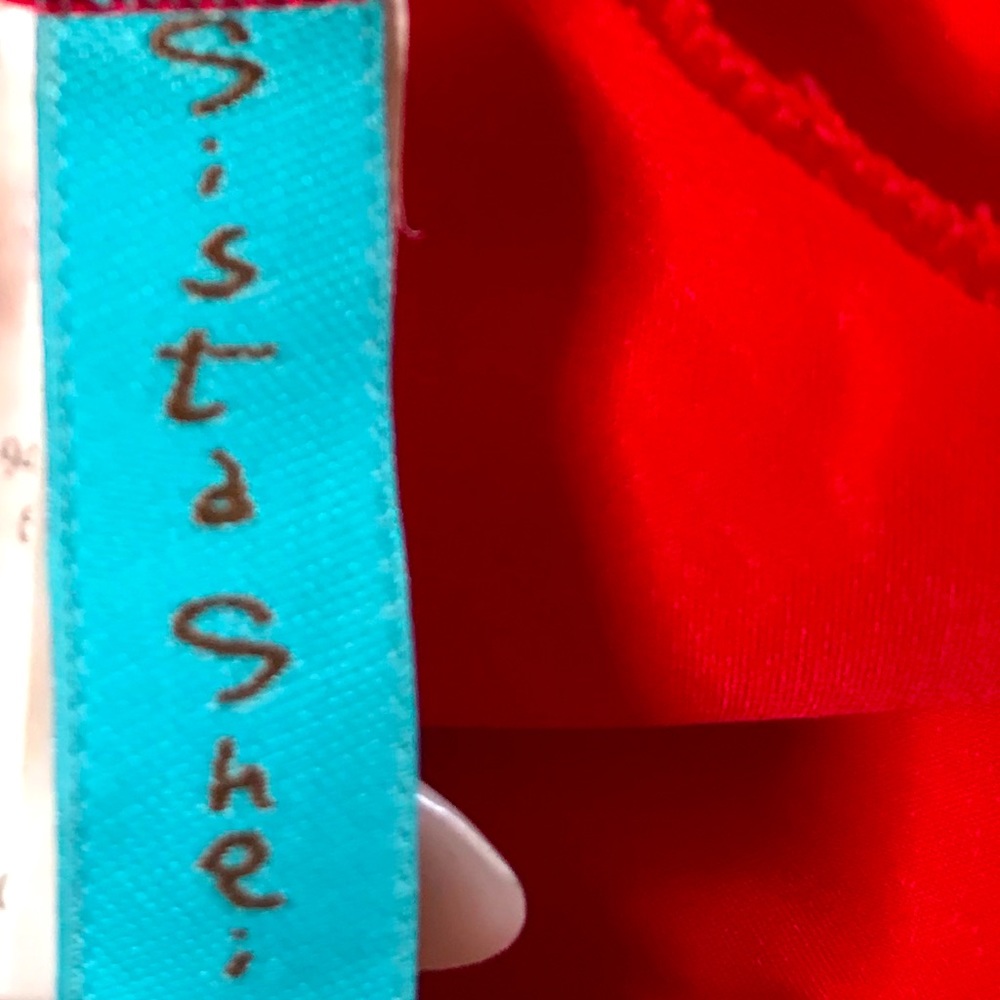 VIctoria’s Secret Sista Shei Red Cami Top L - Picture 5 of 15